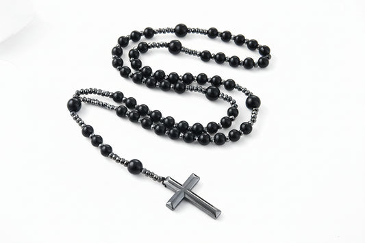 Black Prayer Rosary