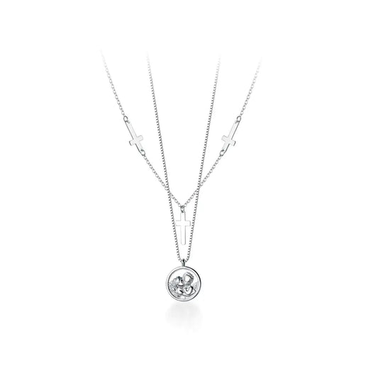 925 Silver Vintage Cross Pendant Necklace