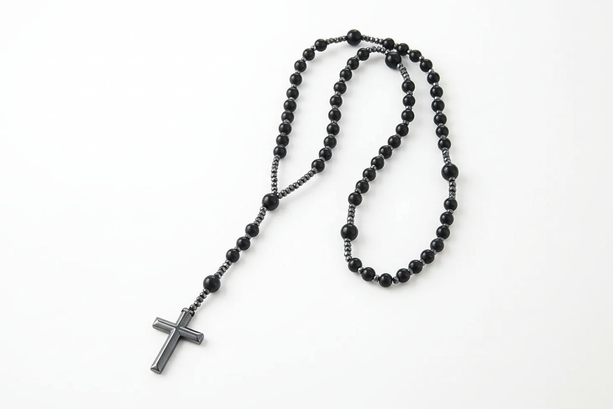 Black Prayer Rosary